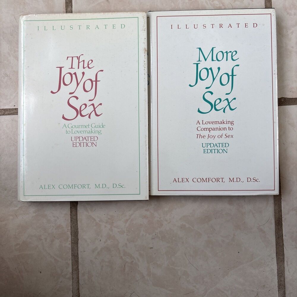 The Joy of Sex SC & More Joy of Sex HC Set of 2 Dr. Alex Comfort Illustrated 70s